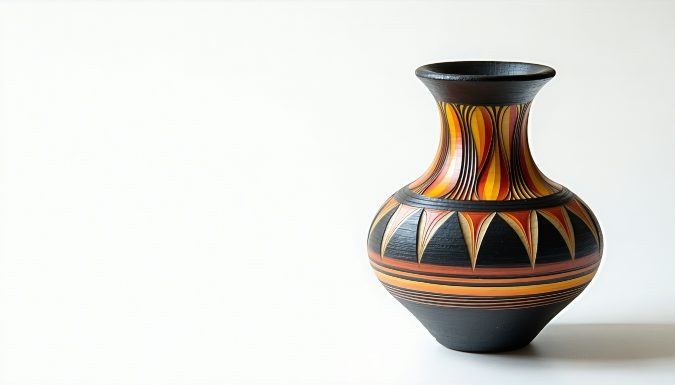 Decorative crafted vase with artistic design